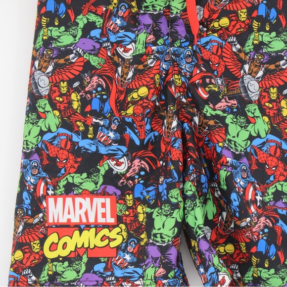 MARVEL Comics Superhero Lined Swim Trunks Swim Shorts Mens Small - Picture 2 of 9